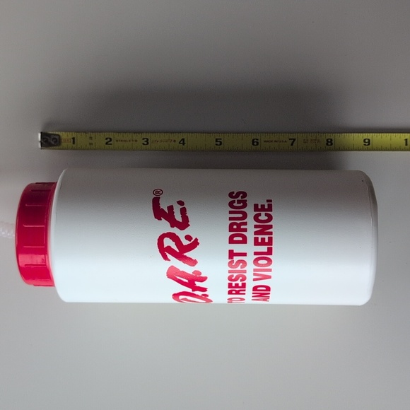 D.A.R.E. Vintage DARE White Water Bottle w/ Red letters - Picture 8 of 9